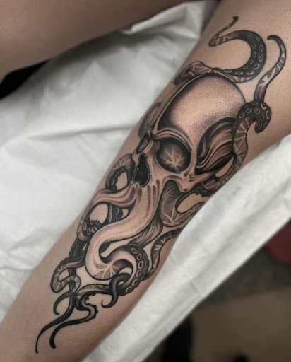 Explore leg tattoo ideas male, creative tattoo ideas in Oklahoma City, available at Oklahoma Tattoo Collective