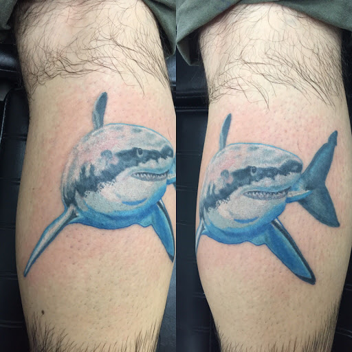 Explore ski tattoo ideas, creative tattoo ideas in College Station, available at Big Daddys Tattoo Studio Renu Laser Removal