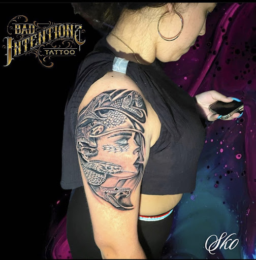 Explore coral tattoo ideas, creative tattoo ideas in Newark, available at Bad Intentionz Tattoo & Piercings Studio
