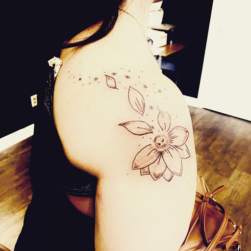 Explore chest piece tattoo ideas male, creative tattoo ideas in Lake City, available at Crooked Spines Tattoo Studio