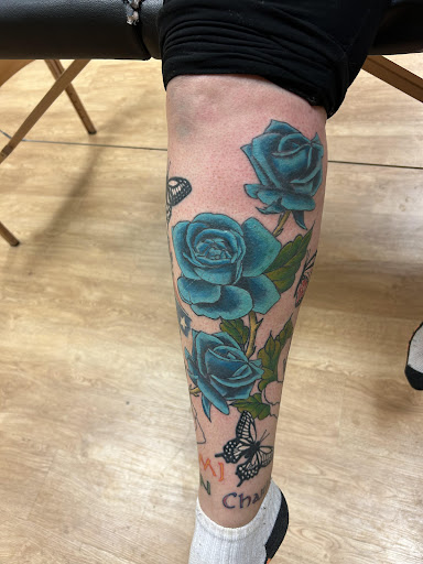 Explore yorkie tattoo ideas, creative tattoo ideas in New Hampton, available at Crescent Moon Tattoo