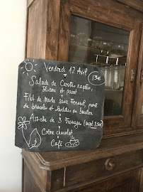 Carte du A table chez Mili, restaurant traditionnel à Epiré à Savennières