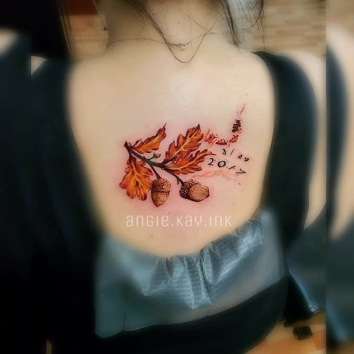 Explore shoulder sleeve tattoo ideas, creative tattoo ideas in Casper, available at Luna & Lotus Amethyst Ink Angie Kay