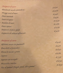 Menu / carte de Angolo Nascosto à Massa