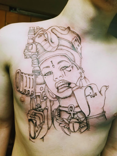 Explore artillery tattoo ideas, creative tattoo ideas in Salem, available at Body Graphix Tattoo Studio