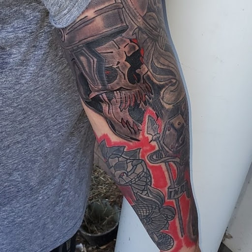 Explore word tattoo cover up ideas, creative tattoo ideas in Meridian, available at SK-Tattoo1