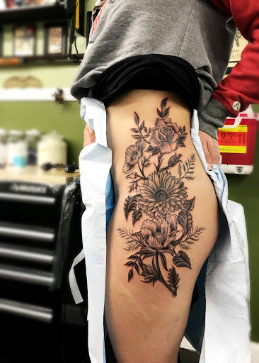 Explore baby yoda tattoo ideas, creative tattoo ideas in Twentynine Palms, available at Hilltop Tattoo Company