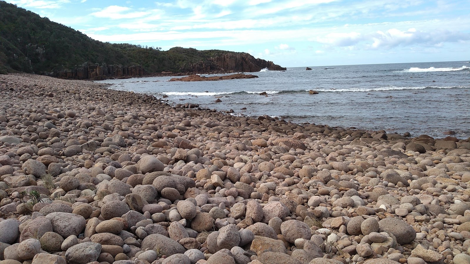 Rocky Beach的照片 带有岩石覆盖表面