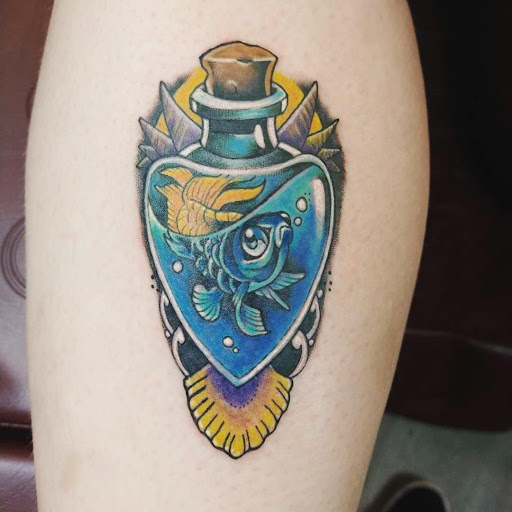 Explore black lab tattoo ideas, creative tattoo ideas in Clinton Township, available at Ink Spot Tattoos