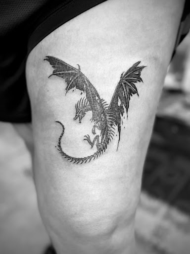 Explore castle tattoo ideas, creative tattoo ideas in Tucson, available at Gods Country Tattoo Saloon