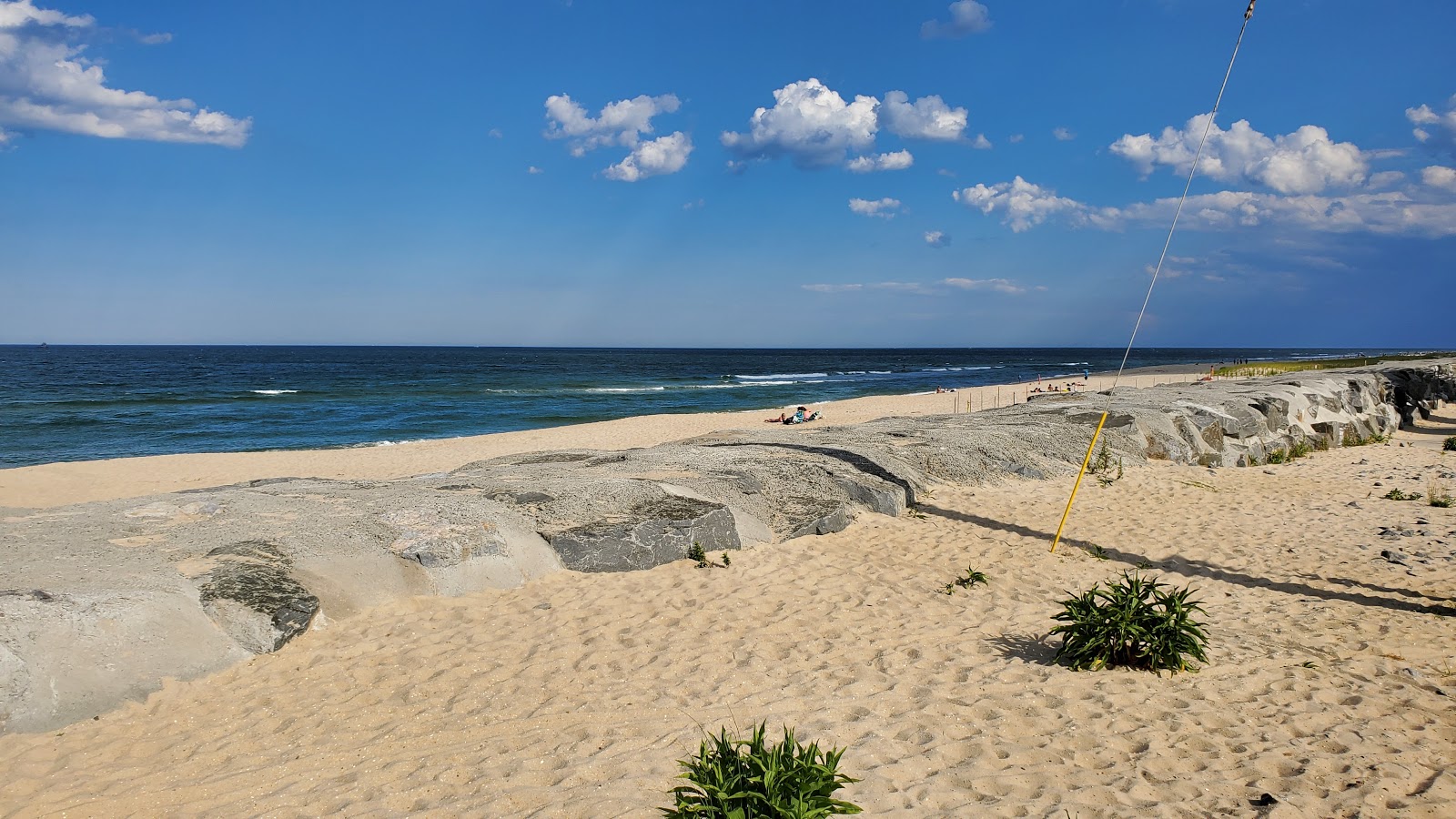 Fotografija New Jersey Beach z dolga ravna obala