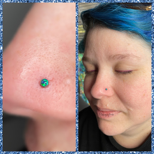 Explore wolf neck tattoo ideas, creative tattoo ideas in Fort Walton Beach, available at Piercings by Torrie