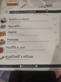 Restaurant La Vita Al dente à Montpellier (le menu)