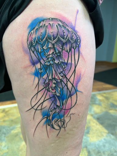Explore anime couple tattoo ideas, creative tattoo ideas in Adrian, available at Good Life Tattoo Co.
