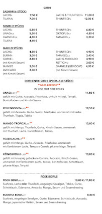 DOTHENTIC Wok & Sushi Restaurant à Niedernhall carte