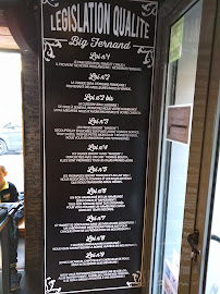 Big Fernand à Nice menu