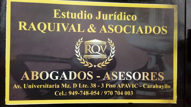 Opiniones de ESTUDIO JURIDICO RAQUIVAL ABOGADOS & ASOCIADOS S.A.C. en Carabayllo - Abogado