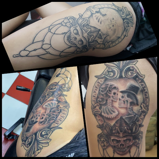 Explore orchid tattoo ideas, creative tattoo ideas in Vinton, available at Cherry Bomb Tattoo and piercing