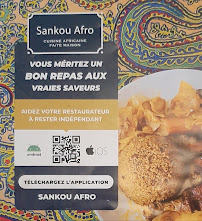 Menu / carte de SANKOU Afro : restaurant africain - Thiebou - Yassa à Boulogne-Billancourt