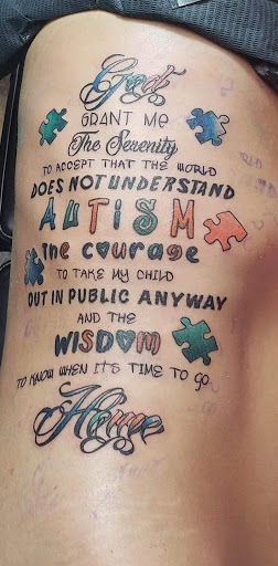 Explore forearm christian tattoo ideas, creative tattoo ideas in Osceola, available at Valley Of The Inkd