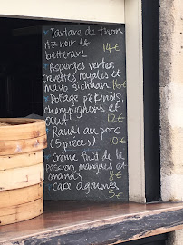 Boutique yam'Tcha à Paris menu