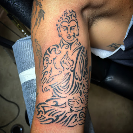 Explore spiral tattoo ideas, creative tattoo ideas in Miami, available at Bonsai Mike Tattoos