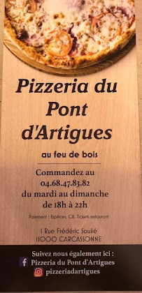 Pizzeria du Pont d'Artigues à Carcassonne carte