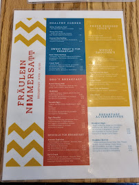 Restaurant servant le petit-déjeuner Fräulein Nimmersatt à Berlin (la carte)