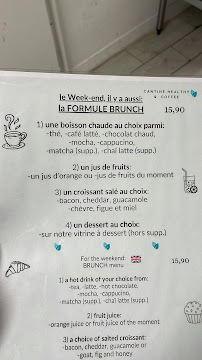 Restaurant Le BOUNE, cantine healthy & coffee à Bordeaux (le menu)