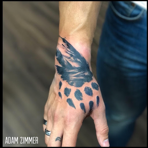 Explore dog tattoo ideas small, creative tattoo ideas in State College, available at Paper Moon Tattoo Company