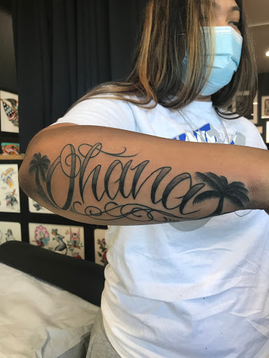 Explore word tattoo ideas forearm, creative tattoo ideas in Libertyville, available at Lucky Seven Tattoo