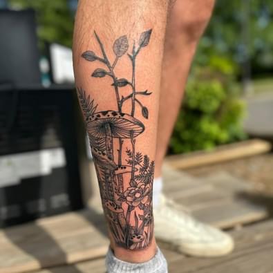 Explore tattoo ideas black and white, creative tattoo ideas in Spring Hill, available at Valhalla Tattoo LLC