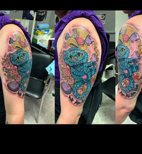 Explore lioness tattoo ideas for females, creative tattoo ideas in Hudson Falls, available at ALTERED ADDICTION TATTOOS