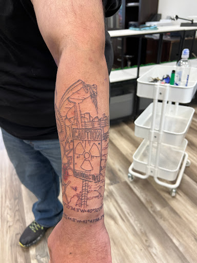 Explore calf tattoo ideas men, creative tattoo ideas in Monroe, available at Rebel Tattoo