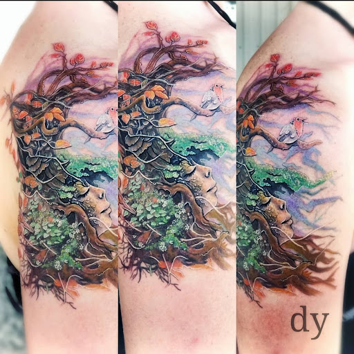 Explore square tattoo ideas, creative tattoo ideas in Benton, available at Spectrum Tattoo