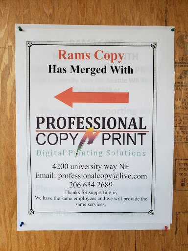 Copy Shop «Rams Copy Center Inc», reviews and photos, 4144 University Way NE, Seattle, WA 98105, USA