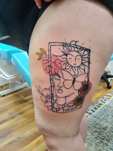 Explore birth flower tattoos ideas, creative tattoo ideas in Kenosha, available at NicJan Studio