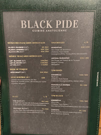 Restaurant turc Black Pide à Paris (la carte)
