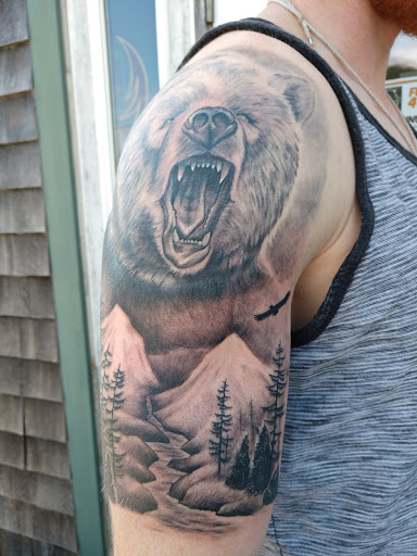 Explore wind tattoo ideas, creative tattoo ideas in Portsmouth, available at Inflicting Ink, LLC