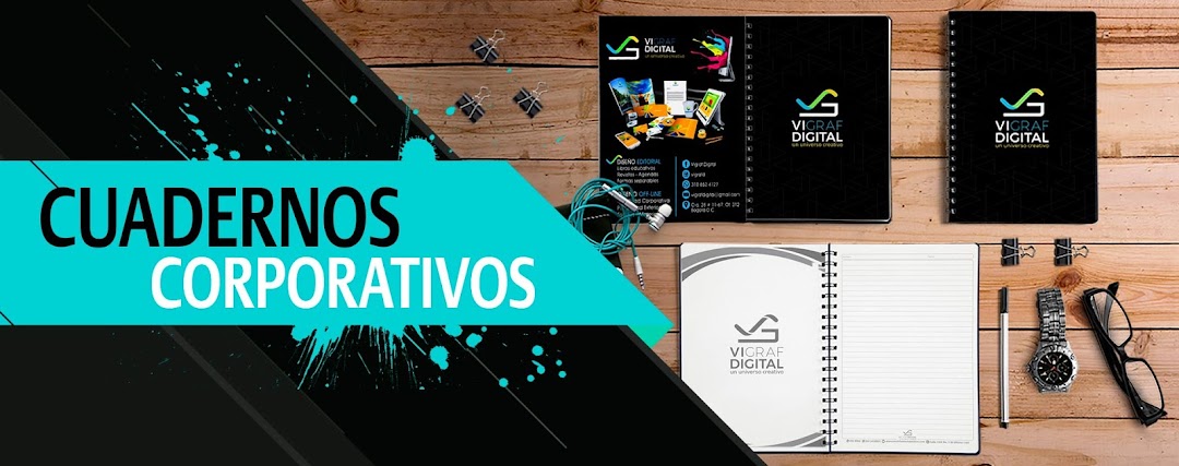 Vigraf Digital Agendas personalizadas y cuadernos corporativos en Bogotá, artículos promocionales, material POP e impresión Offset