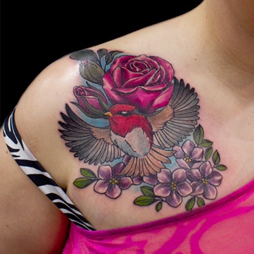Explore front neck tattoo ideas, creative tattoo ideas in Huntington Beach, available at Mechanical Concept Tattoo
