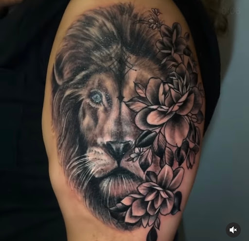 Explore bourbon glass tattoo idea, creative tattoo ideas in Fort Wayne, available at Grade A Tattoos and Body Piercing