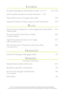 Menu du Le Mâchon Vigneron - La Cuisine Au Vin à Chablis