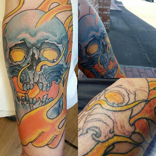 Explore ambigram tattoo ideas, creative tattoo ideas in Eureka, available at Bohemian Tattoo