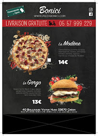 Menu / carte de Pizza Bonici Créon à Créon