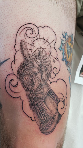 Explore cherry tattoo ideas, creative tattoo ideas in Lawrenceville, available at Steele Ink Studios Body Art