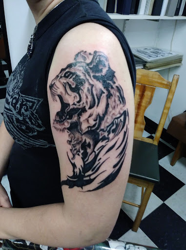 Explore lake tattoo ideas, creative tattoo ideas in Mount Airy, available at Big Daddy Ds Tattoos