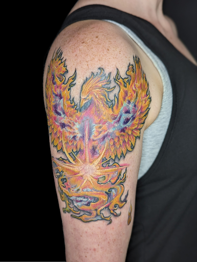 Explore american flag forearm tattoo ideas, creative tattoo ideas in Longmont, available at Sharkys Paradise