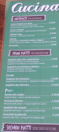 Menu / carte de Ristorante Pizzeria Mauro à Cavallino