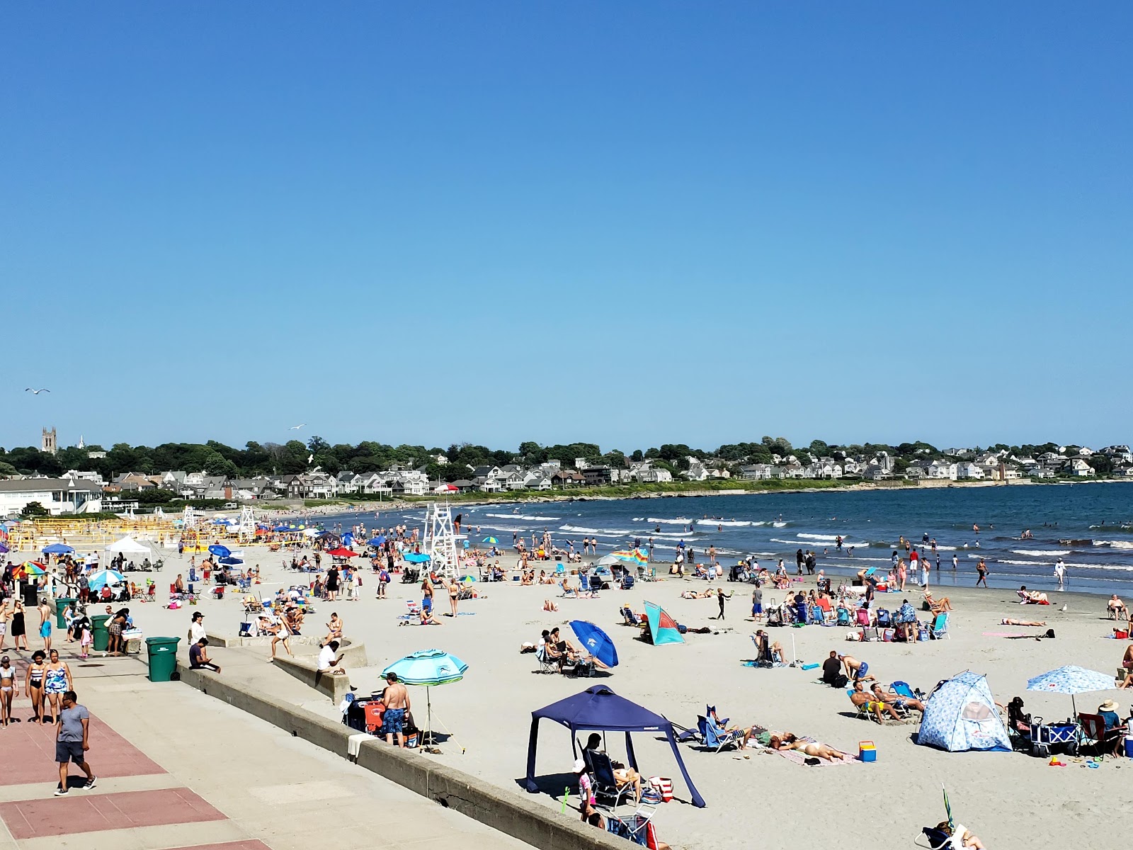 Photo of Easton's Beach and the settlement